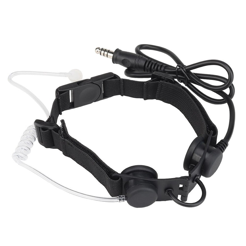 Tactical Throat Mic Noise-Cancelling Air Tube Headset with Earpiece RU94 PTT