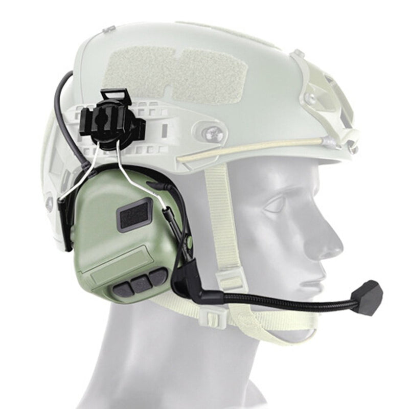 Tactical Headset with Fast Helmet Rail Adapter Dummy