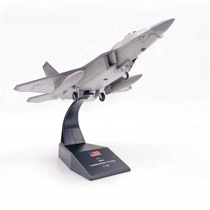 US F22 Raptor Diecast Model in 1/100 Scale