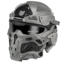 Military Airsoft Full Head Protection Helmet with Built-in Headset & Fan