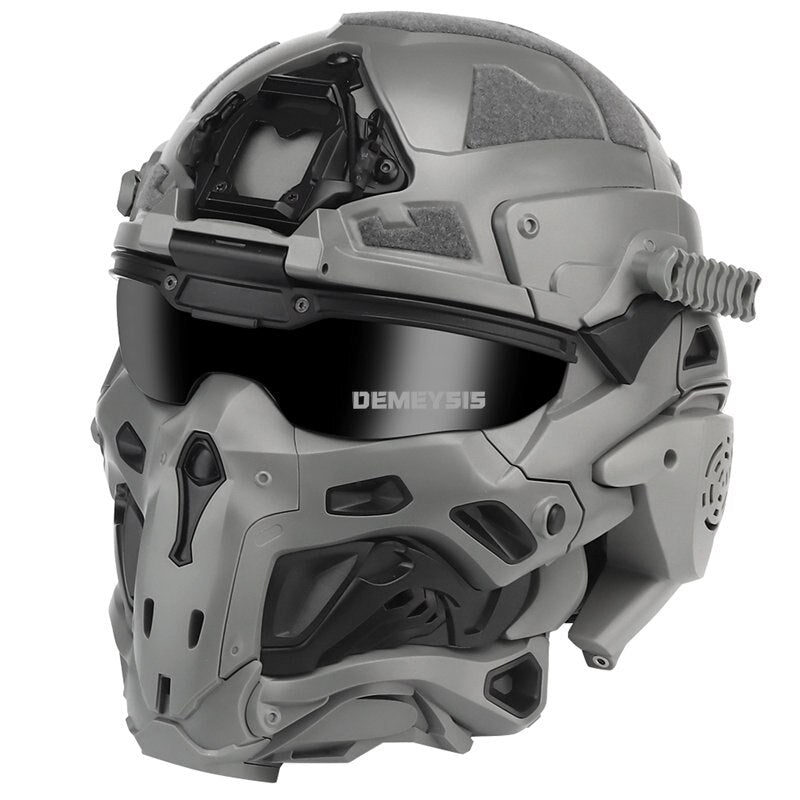 airsoft gear helmet Military Airsoft Full Head Protection Helmet with Built-in Headset & F