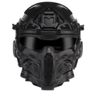 Military Airsoft Full Head Protection Helmet with Built-in Headset & Fan