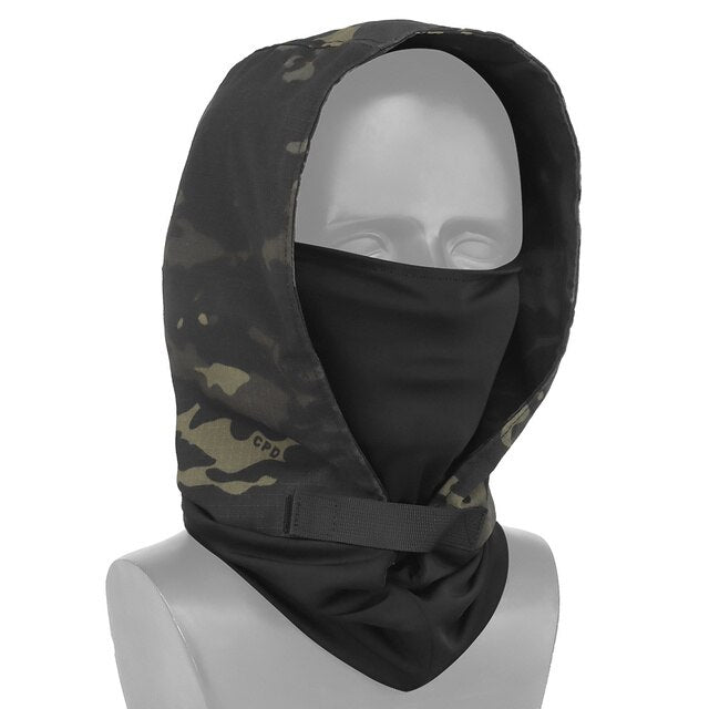 Tactical Airsoft Balaclava Face Mask 2 in 1 Concealment Veil
