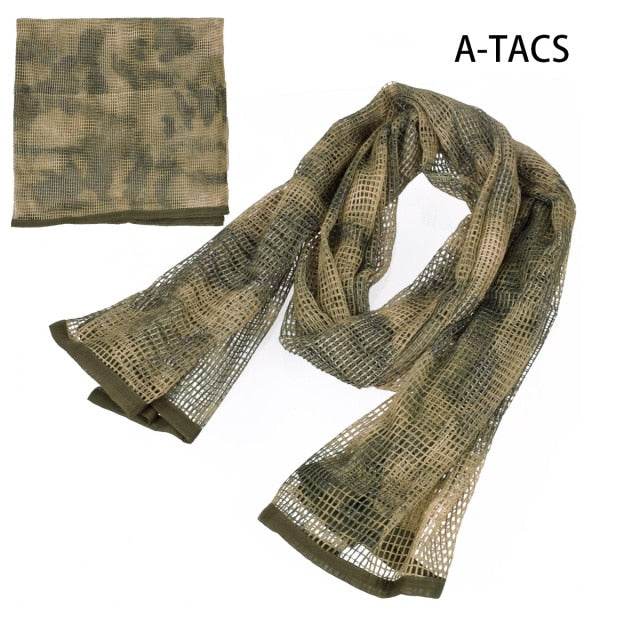 Cotton Military Camouflage Tactical Mesh Scarf