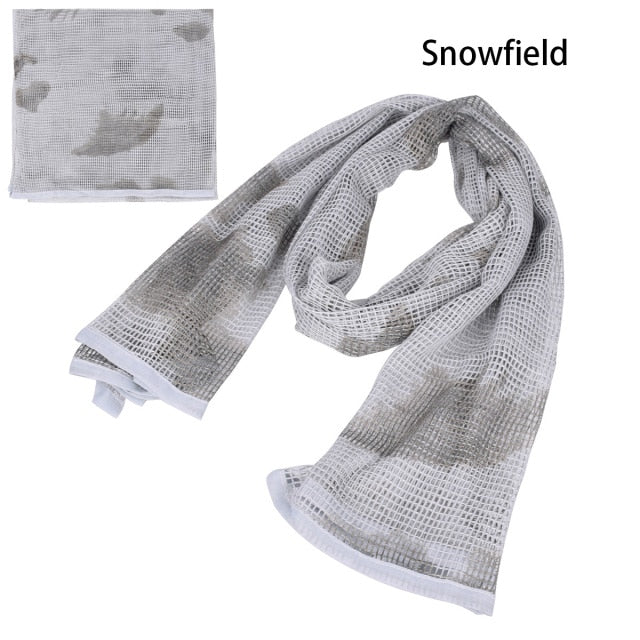 Cotton Military Camouflage Tactical Mesh Scarf