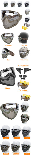 Tactical Impact Resistant Mask For FAST Helmet