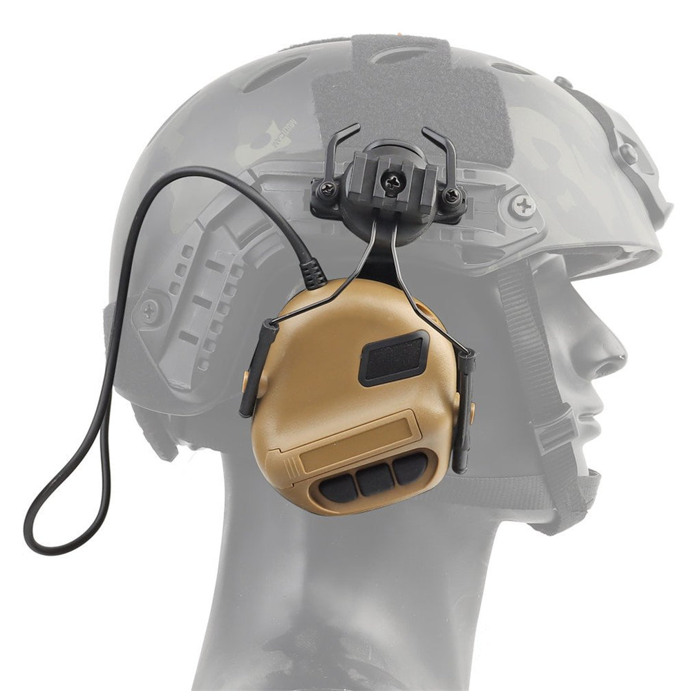 headphones that mt to fast helmet Tactical Headset with Rail Adapter Dummy Style:Diamonds Hooked on Adventure - product-species-walleye military standard 7.0mm plug