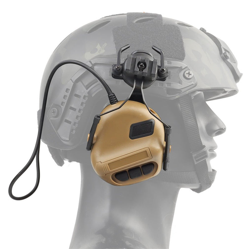 headphones that mt to fast helmet Tactical Headset with Fast Helmet Rail Adapter Dummy