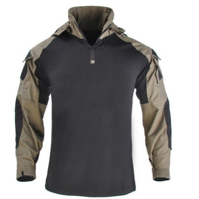 Army Combat Long Sleeve Tactical T-Shirt Solid Cotton
