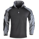 Army Combat Long Sleeve Tactical T-Shirt Solid Cotton